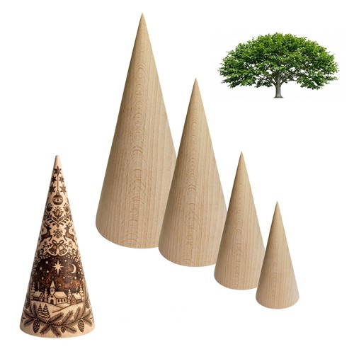 Holz kegel 25 cm - holz-kegel,