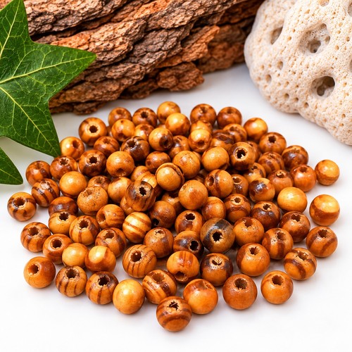 100 holzperlen bastelperlen - /,