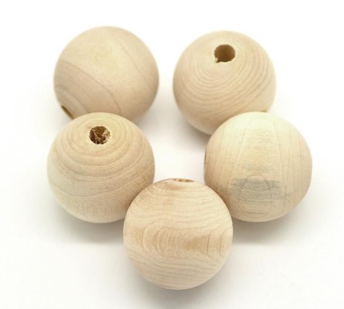 500 holzperlen natur 8mm - natur,
