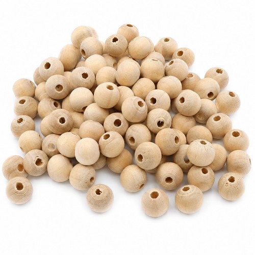 500 holzperlen natur 10mm - 500,