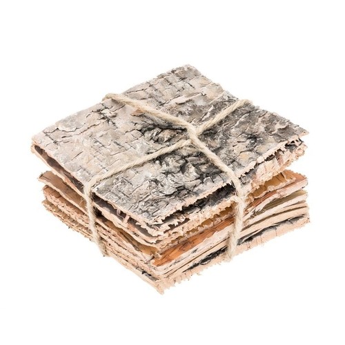 Birkenrinde 10x10cm stück - 10x10cm, 8