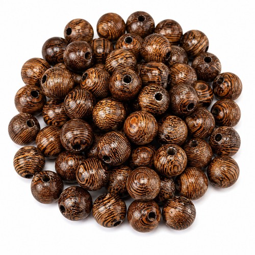 Wenge holzperlen 10mm - 10mm, natur