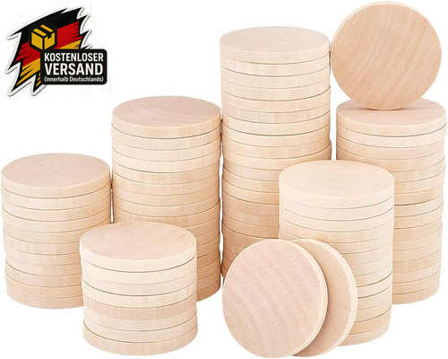 Holzscheiben set 100 stück - set,